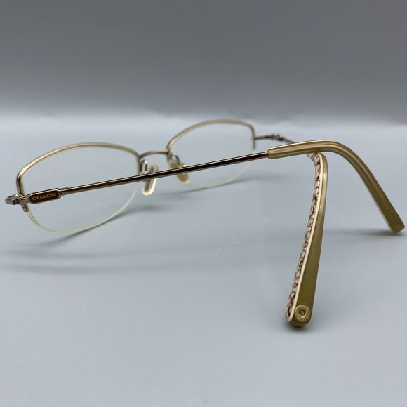 Coach Nadine Taupe Metal Oval Eyeglasses 50-17-135 - Picture 2 of 11